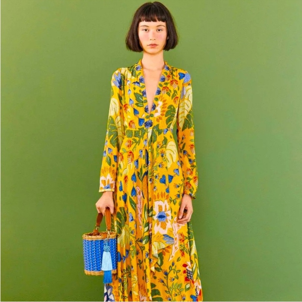 NWT Farm Rio Floral Print Long Dress